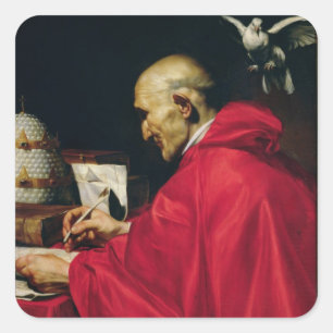 Pope Gregory de Grote Vierkante Sticker