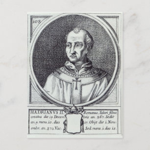 Pope Hadrian II Briefkaart