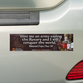 Pope Pius IX Rosary Bumper Sticker (Op auto)
