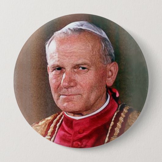 Pope Saint John Paul II Ronde Button 4,0 Cm (Voorkant)