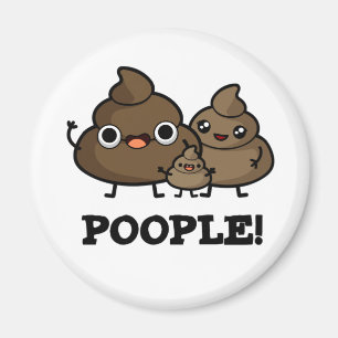 Popeople Funny Poop People pun Magneet