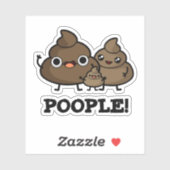 Popeople Funny Poop People pun Sticker (Vel)