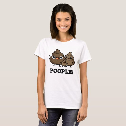 Popeople Funny Poop People pun T-shirt (Voorkant volledig)