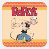 Popeye-Sticker Vierkante Sticker (Voorkant)