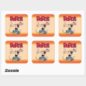 Popeye-Sticker Vierkante Sticker (Vel)