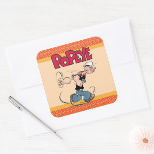 Popeye-Sticker Vierkante Sticker