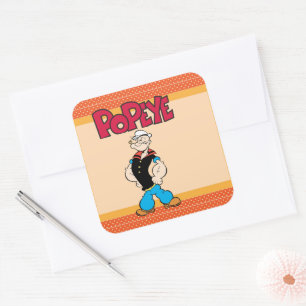 Popeye-Sticker Vierkante Sticker