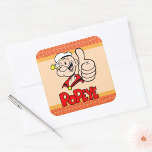 Popeye-Sticker Vierkante Sticker