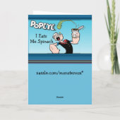 Popeye-Wenskaart Kaart (Achterkant)