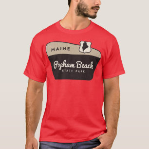 Popham Beach State Park Maine Welkomstbord T-shirt