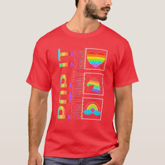 Popit mama van het meisje, Birthday Unicorn Fidget T-shirt