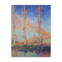 Poplars, herfst, roze effect van Claude MonPostcar
