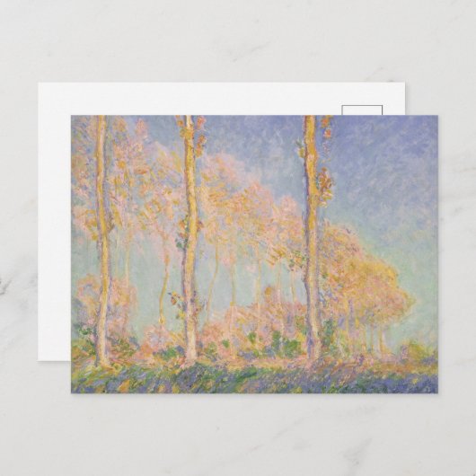 Poplars, impressionist landscape, Claude Monet Briefkaart (Voorkant / Achterkant)
