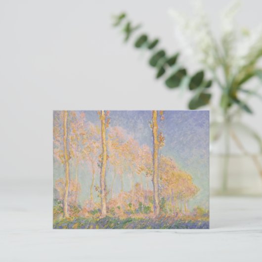 Poplars, impressionist landscape, Claude Monet Briefkaart (Staand voorkant)