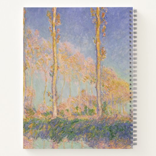 Poplars, impressionist landscape, Claude Monet Notitieboek (Achterkant)