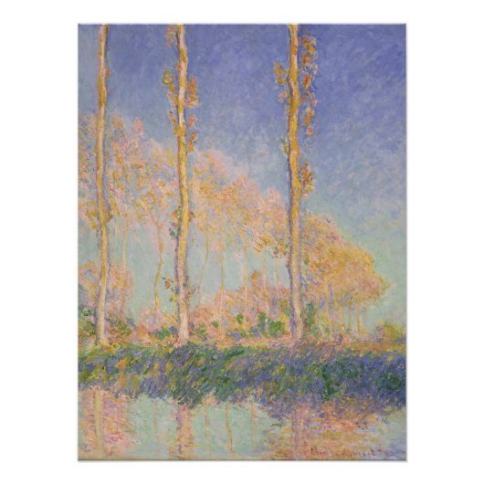 Poplars, impressionist landscape, Claude Monet Perfect Poster (Voorkant)