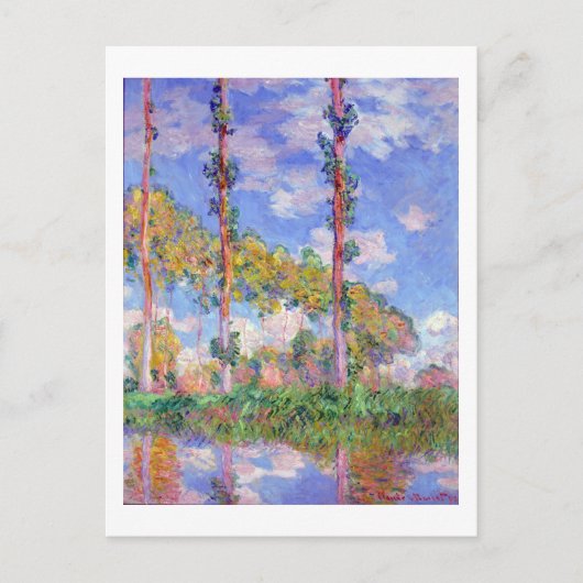 Poplars in de zon, Monet Briefkaart (Voorkant)