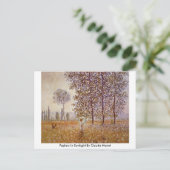 Poplars in Sunlight door Claude Monet Briefkaart (Staand voorkant)