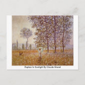 Poplars in Sunlight door Claude Monet Briefkaart (Voorkant)