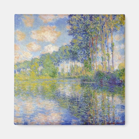 Poplars op de Epte (door Claude Monet) Magneet (Voorkant)