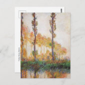 Poplars Series, herfst door Claude Monet Briefkaar Briefkaart (Voorkant / Achterkant)