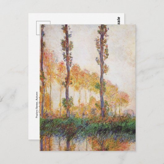 Poplars Series, herfst door Claude Monet Briefkaar Briefkaart (Voorkant / Achterkant)