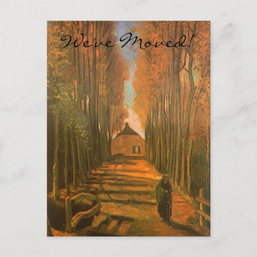 Poplars van Vincent van Gogh, adreswijziging Aankondigingskaart (Voorkant)