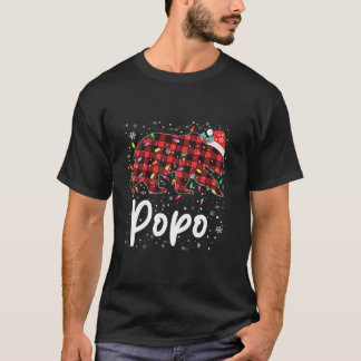 Popo Beer Red Plaid Christmas Pajama Merry Xmas Fa T-shirt