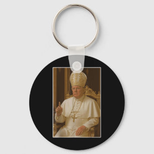 Popo Trump Vaticaanse Kerk Paus Trump Funny Christ Sleutelhanger