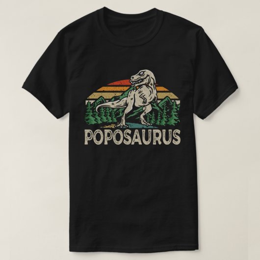 Poposaurus Dinosaur Opa Saurus Vaderdag T-shirt (Design voorkant)