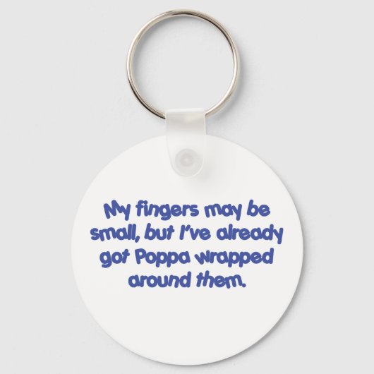 Poppa's verpakt (blauw) sleutelhanger (Voorkant)