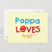 Poppa houdt van me T-shirts en cadeautjes Briefkaart (Voorkant / Achterkant)