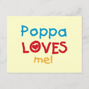 Poppa houdt van me T-shirts en cadeautjes Briefkaart