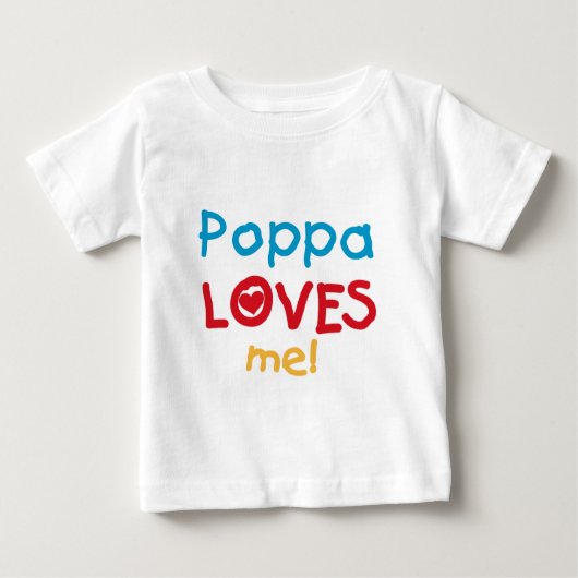 Poppa Loves Me T-shirts en geschenken (Voorkant)