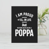 Poppa - prouwe van veel dingen in het leven bedankkaart (Staand voorkant)