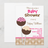 Poppen Baby shower uitnodiging (Voorkant / Achterkant)
