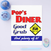 Poppen Diner Keuken Art Flyer (Enkel)