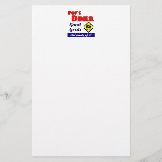 Poppen Diner Kitchen Art Briefpapier (Voorkant)