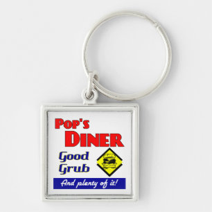Poppen Diner Retro Keuken Gezegde Sleutelhanger