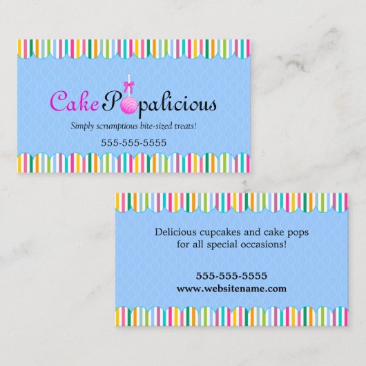 POPPEN DOUANECake Visitekaartje (Voorkant / Achterkant)