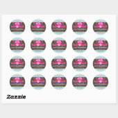 Poppen en bakkerijdozen ronde sticker (Vel)
