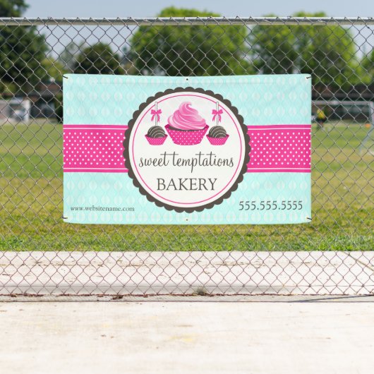 Poppen en cupcake Turquoise Pink Spandoek (Insitu)