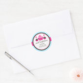Poppen gebakken dozen ronde sticker (Envelop)