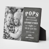 Poppen Grootvader Vaderdag Kinder Foto Fotoplaat (Zijkant)