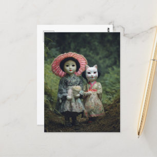 Poppen in het bos briefkaart