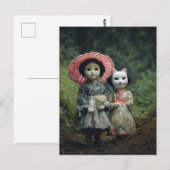 Poppen in het bos briefkaart (Voorkant / Achterkant)