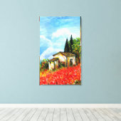 POPPEN IN TUSCANY CANVAS AFDRUK (Insitu (Houten vloer))