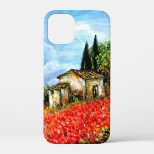 POPPEN IN TUSCANY/Landschap met Vloervelden iPhone 12 Mini Hoesje