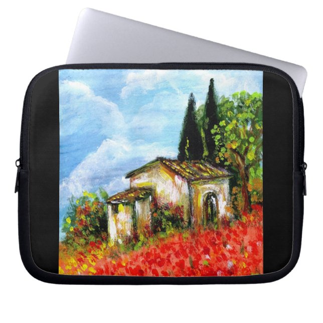 POPPEN IN TUSCANY LAPTOP SLEEVE (Voorkant)