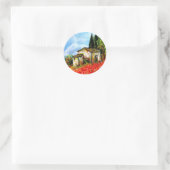 POPPEN IN TUSCANY RONDE STICKER (Tas)